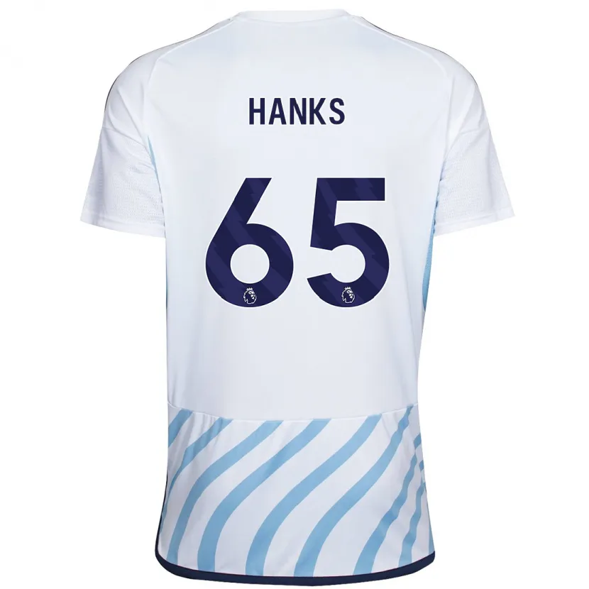 Danxen Niño Camiseta Justin Hanks #65 Blanco Azul 2ª Equipación 2023/24 La Camisa