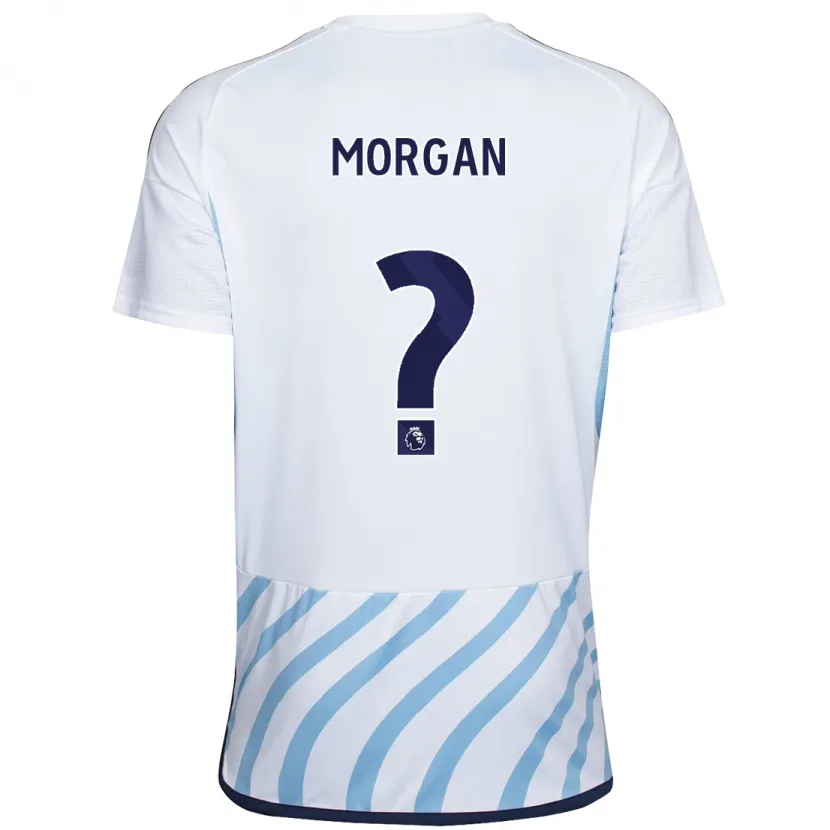 Danxen Niño Camiseta Elijah Morgan #0 Blanco Azul 2ª Equipación 2023/24 La Camisa