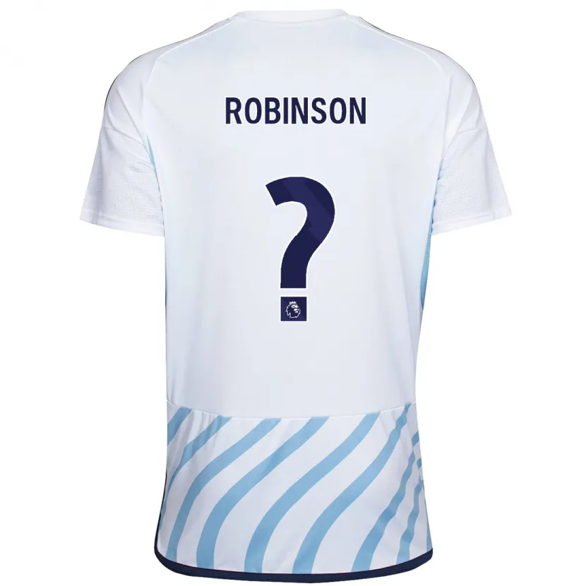 Danxen Niño Camiseta Amarn Robinson #0 Blanco Azul 2ª Equipación 2023/24 La Camisa