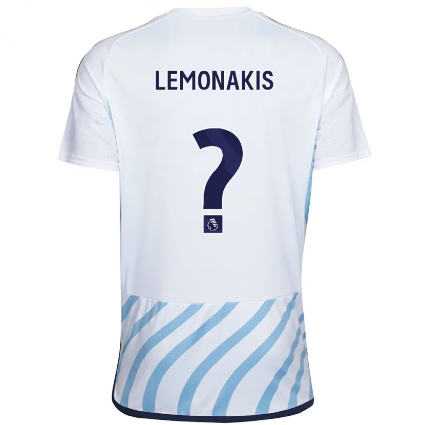 Danxen Niño Camiseta Georgios Lemonakis #0 Blanco Azul 2ª Equipación 2023/24 La Camisa