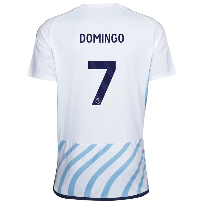 Danxen Niño Camiseta Sophie Domingo #7 Blanco Azul 2ª Equipación 2023/24 La Camisa