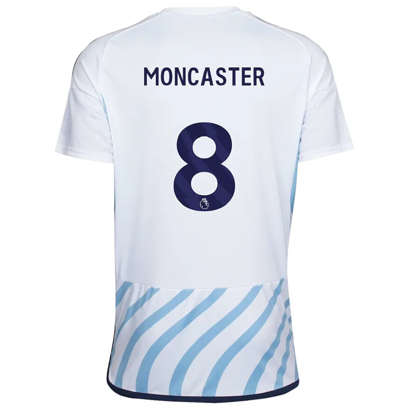 Danxen Niño Camiseta Mai Moncaster #8 Blanco Azul 2ª Equipación 2023/24 La Camisa