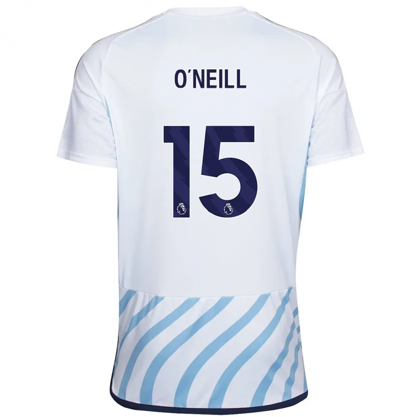 Danxen Niño Camiseta Laura-Jayne O'neill #15 Blanco Azul 2ª Equipación 2023/24 La Camisa