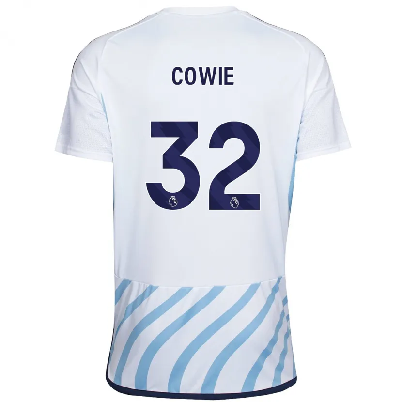 Danxen Niño Camiseta Abi Cowie #32 Blanco Azul 2ª Equipación 2023/24 La Camisa