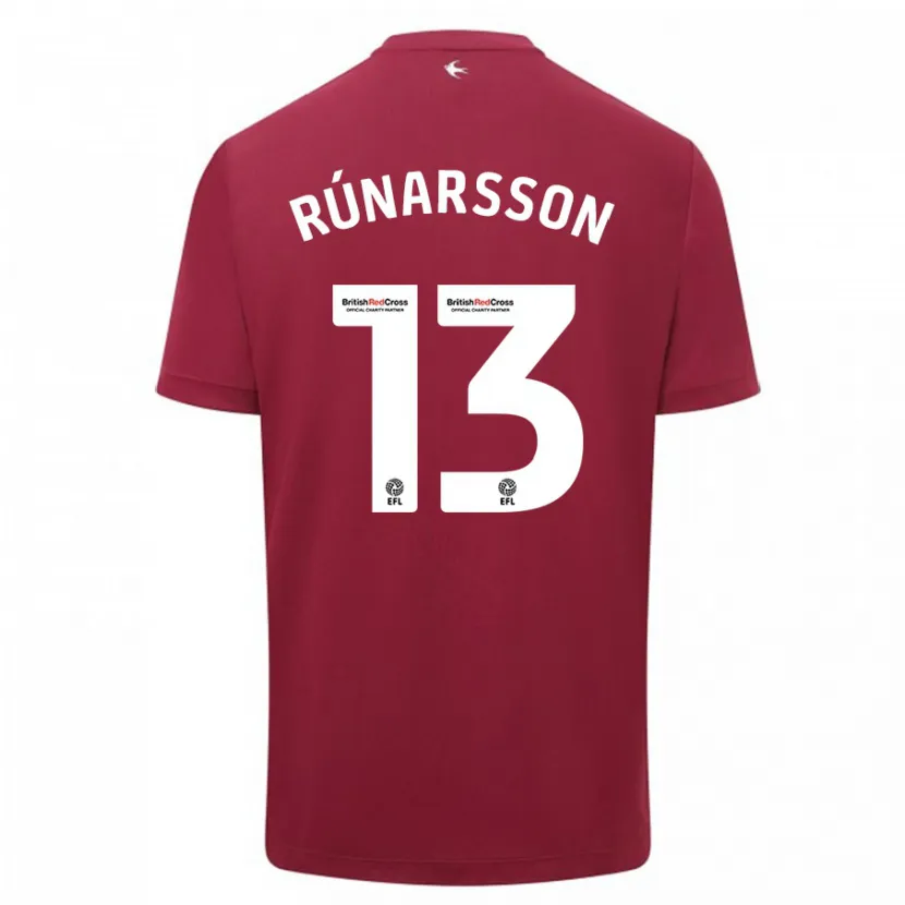 Danxen Niño Camiseta Rúnar Alex Rúnarsson #13 Rojo 2ª Equipación 2023/24 La Camisa