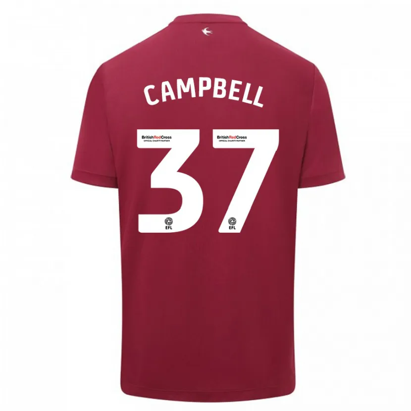 Danxen Niño Camiseta Vontae Daley-Campbell #37 Rojo 2ª Equipación 2023/24 La Camisa