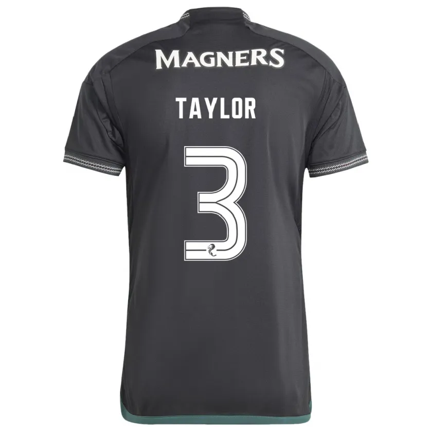 Danxen Niño Camiseta Greg Taylor #3 Negro 2ª Equipación 2023/24 La Camisa