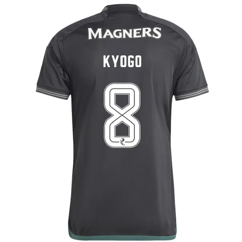 Danxen Niño Camiseta Kyogo Furuhashi #8 Negro 2ª Equipación 2023/24 La Camisa