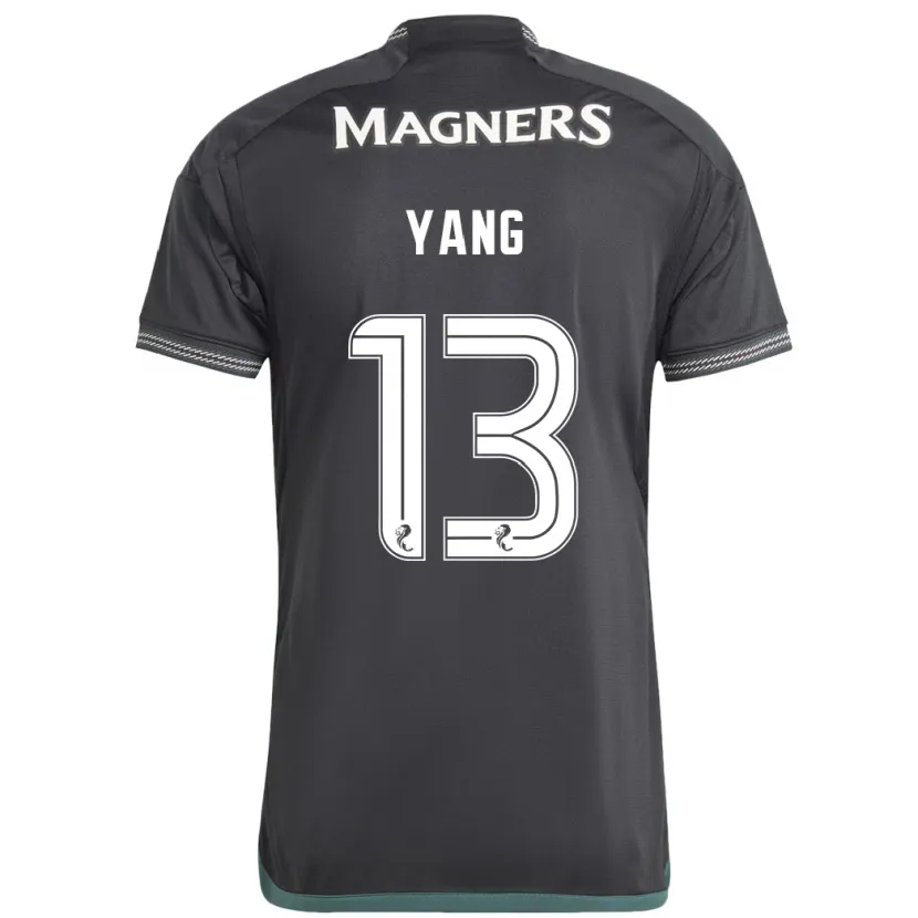 Danxen Niño Camiseta Hyun-Jun Yang #13 Negro 2ª Equipación 2023/24 La Camisa