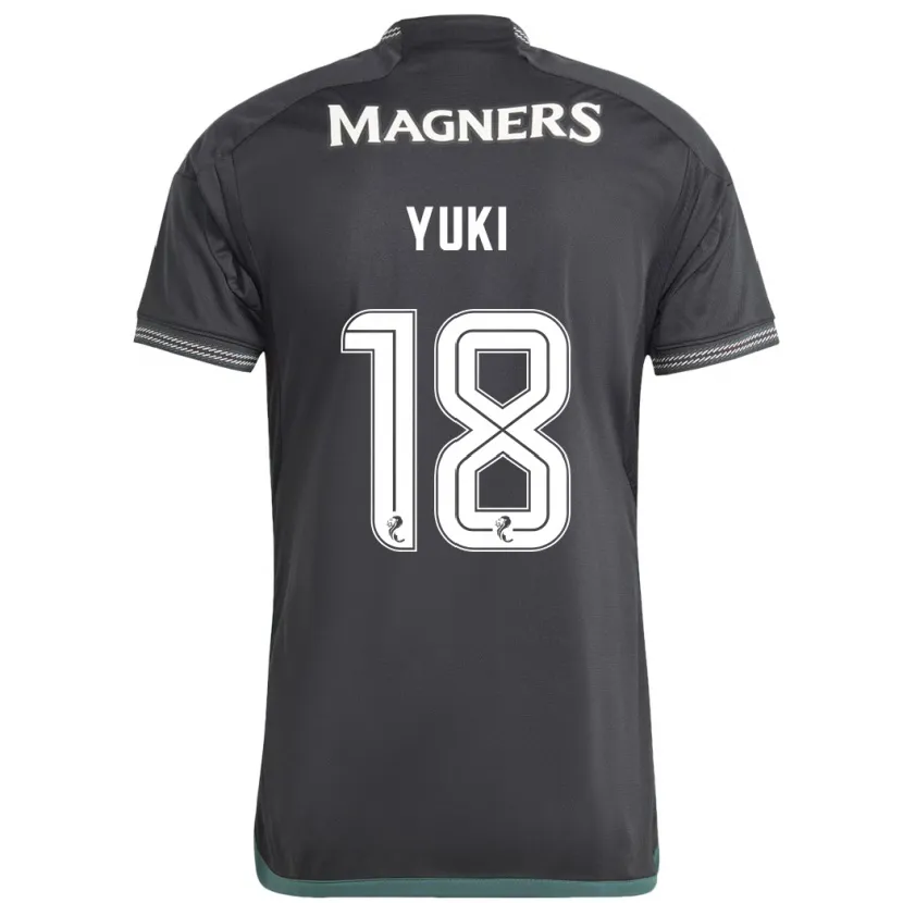 Danxen Niño Camiseta Yuki Kobayashi #18 Negro 2ª Equipación 2023/24 La Camisa