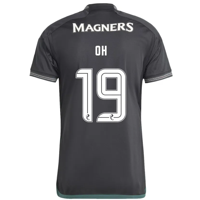 Danxen Niño Camiseta Hyeon-Gyu Oh #19 Negro 2ª Equipación 2023/24 La Camisa