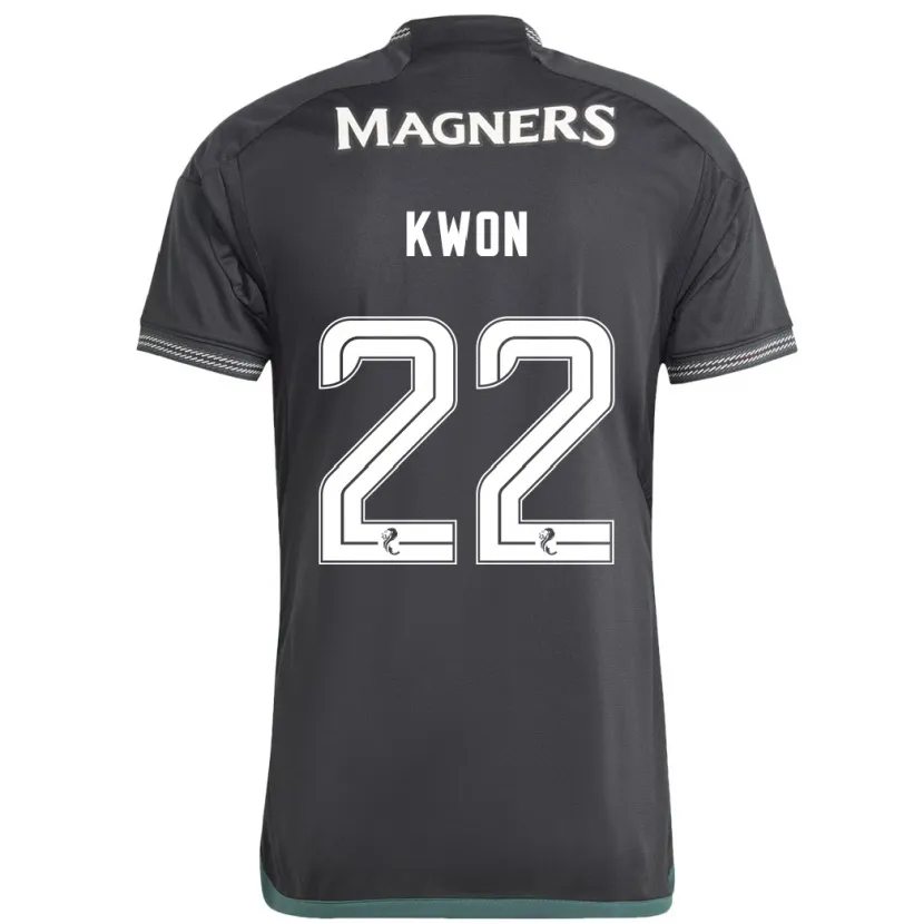 Danxen Niño Camiseta Hyeok-Kyu Kwon #22 Negro 2ª Equipación 2023/24 La Camisa