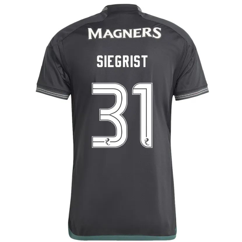 Danxen Niño Camiseta Benjamin Siegrist #31 Negro 2ª Equipación 2023/24 La Camisa