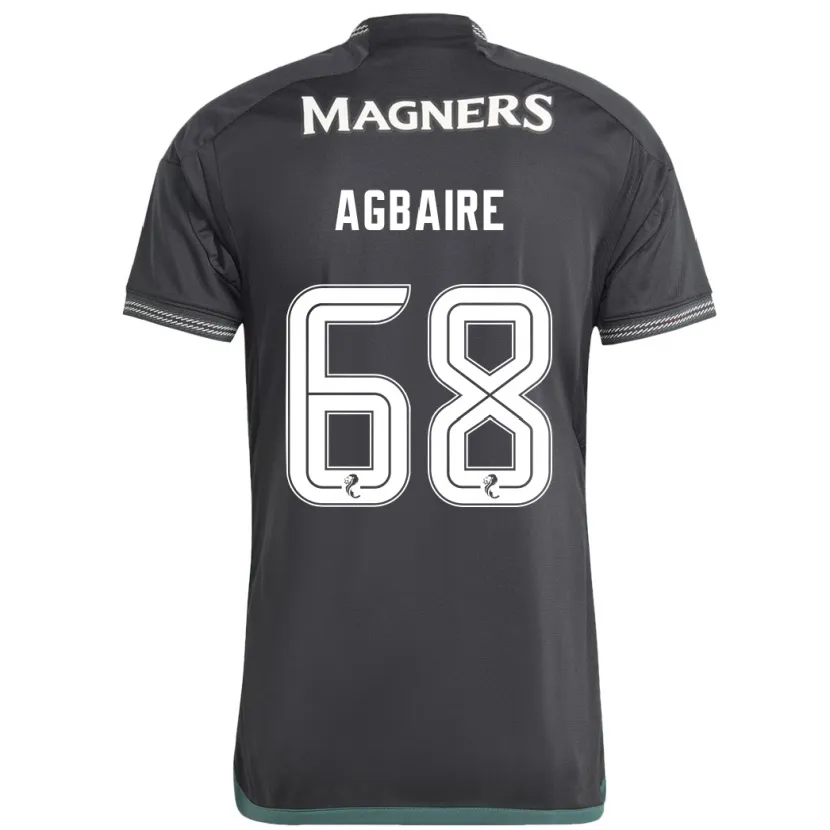 Danxen Niño Camiseta Lenny Agbaire #68 Negro 2ª Equipación 2023/24 La Camisa