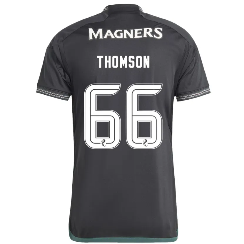 Danxen Niño Camiseta Corey Thomson #66 Negro 2ª Equipación 2023/24 La Camisa