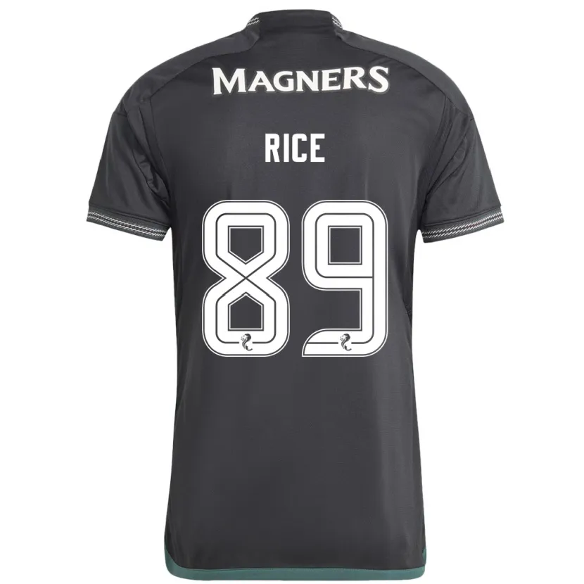 Danxen Niño Camiseta Aidan Rice #89 Negro 2ª Equipación 2023/24 La Camisa