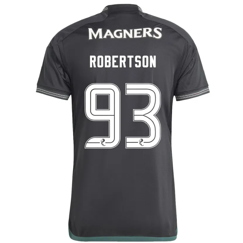 Danxen Niño Camiseta Mitchell Robertson #93 Negro 2ª Equipación 2023/24 La Camisa