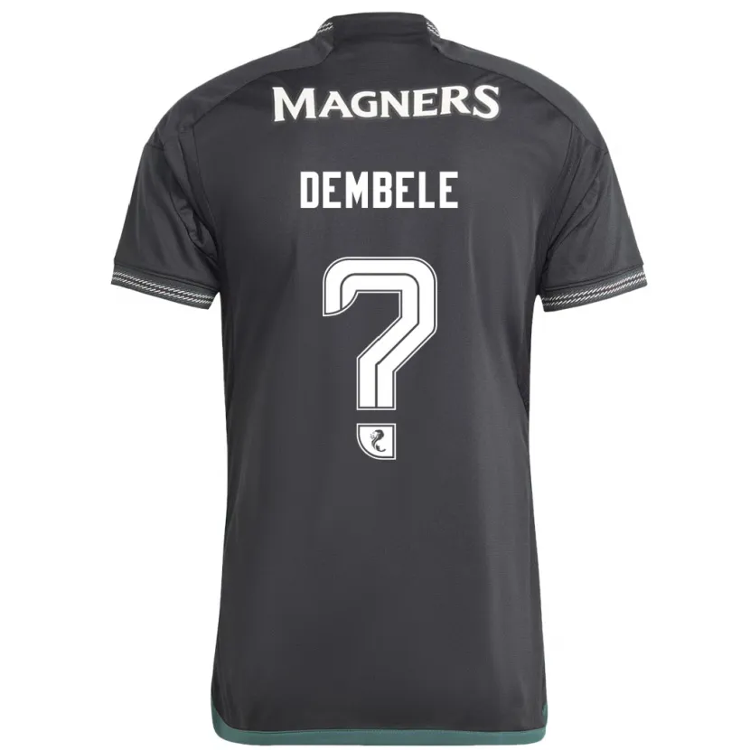 Danxen Niño Camiseta Hassan Dembele #0 Negro 2ª Equipación 2023/24 La Camisa