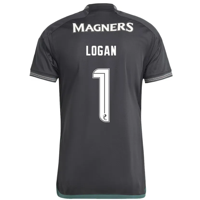 Danxen Niño Camiseta Chloe Logan #1 Negro 2ª Equipación 2023/24 La Camisa