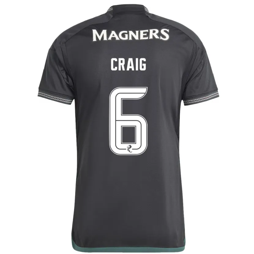 Danxen Niño Camiseta Chloe Craig #6 Negro 2ª Equipación 2023/24 La Camisa