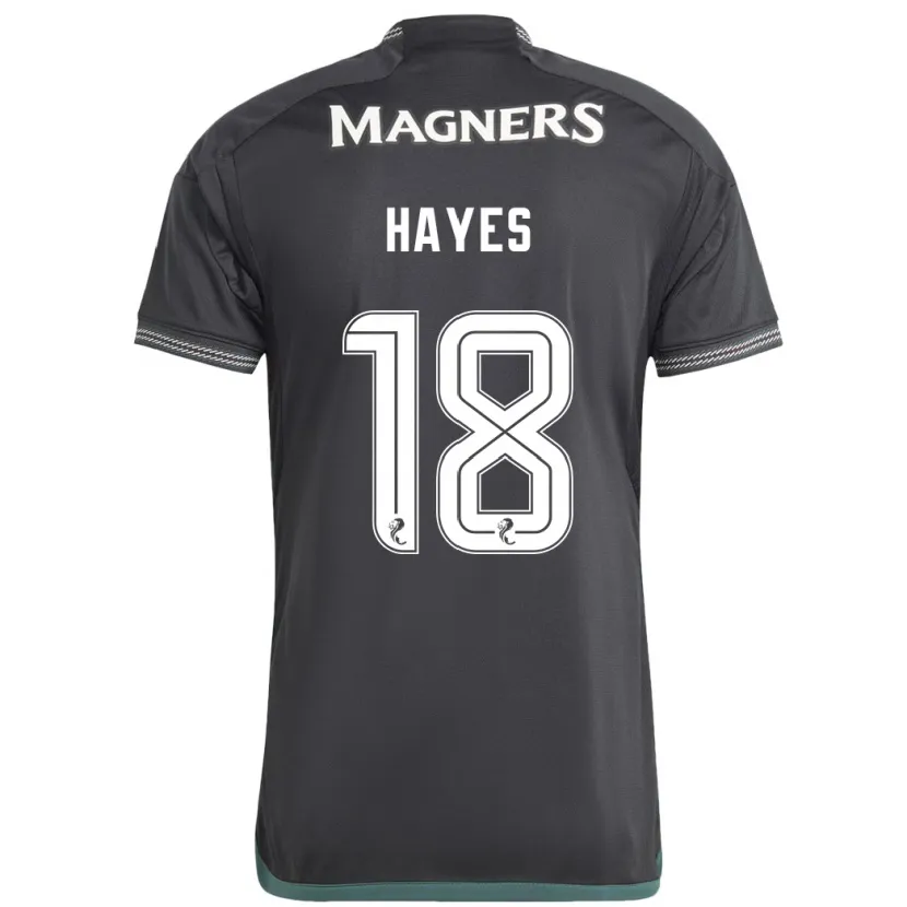 Danxen Niño Camiseta Caitlin Hayes #18 Negro 2ª Equipación 2023/24 La Camisa