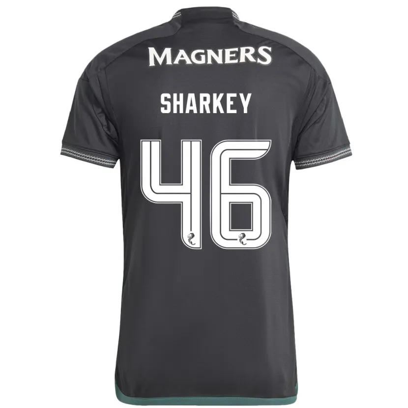 Danxen Niño Camiseta Amy Sharkey #46 Negro 2ª Equipación 2023/24 La Camisa