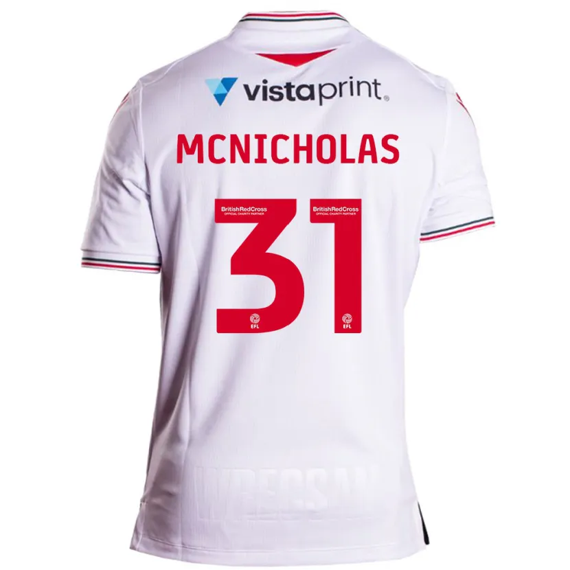 Danxen Niño Camiseta Luke Mcnicholas #31 Blanco 2ª Equipación 2023/24 La Camisa