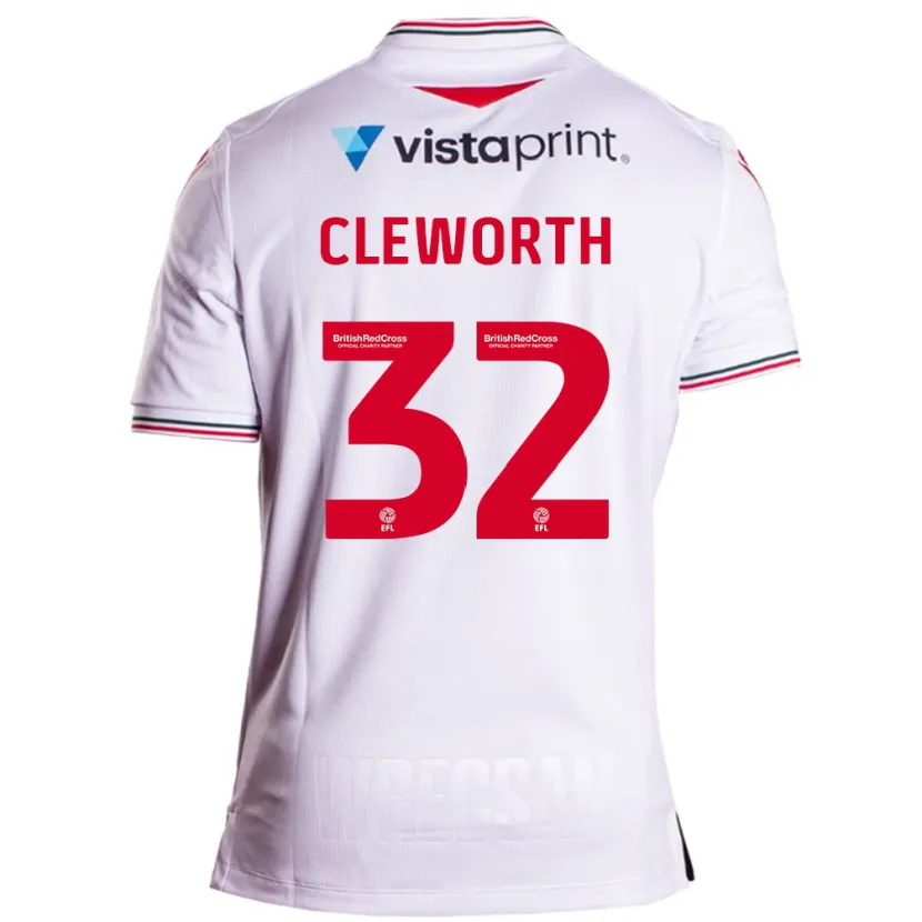 Danxen Niño Camiseta Max Cleworth #32 Blanco 2ª Equipación 2023/24 La Camisa