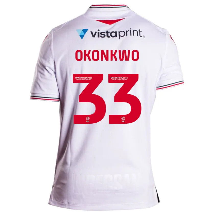 Danxen Niño Camiseta Arthur Okonkwo #33 Blanco 2ª Equipación 2023/24 La Camisa