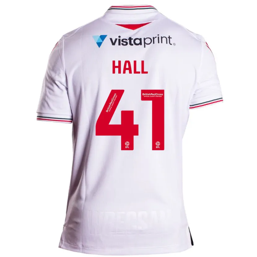 Danxen Niño Camiseta Liam Hall #41 Blanco 2ª Equipación 2023/24 La Camisa