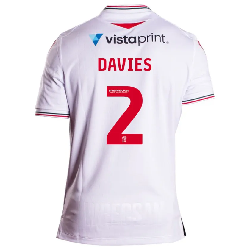 Danxen Niño Camiseta Phoebe Davies #2 Blanco 2ª Equipación 2023/24 La Camisa