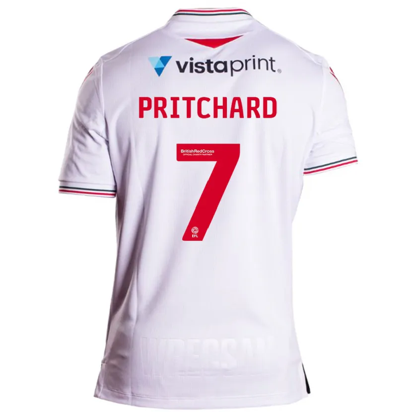 Danxen Niño Camiseta Rebecca Pritchard #7 Blanco 2ª Equipación 2023/24 La Camisa