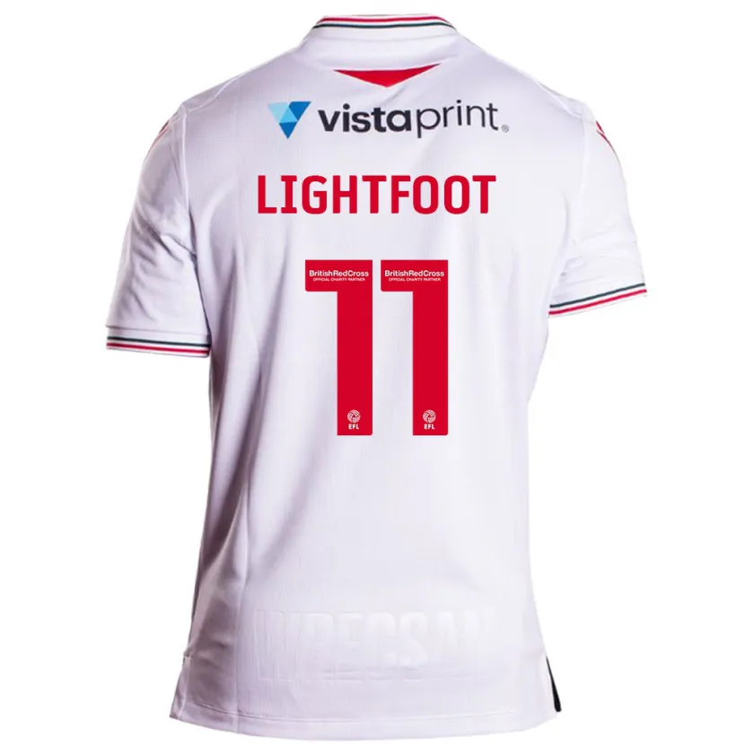 Danxen Niño Camiseta Amber Lightfoot #11 Blanco 2ª Equipación 2023/24 La Camisa