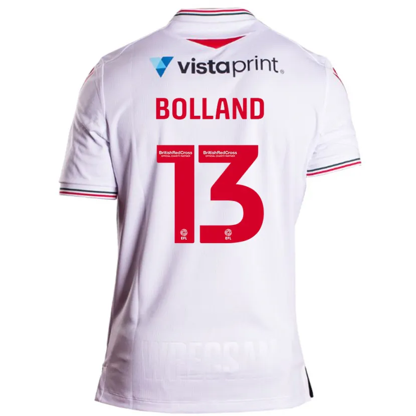 Danxen Niño Camiseta Charlotte Bolland #13 Blanco 2ª Equipación 2023/24 La Camisa