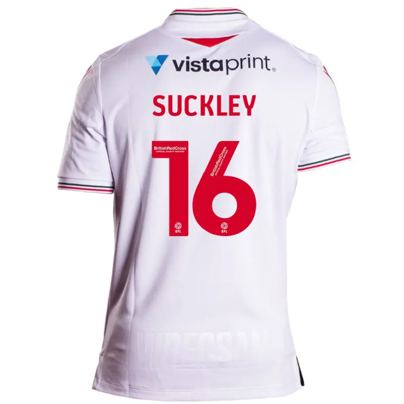 Danxen Niño Camiseta Ava Suckley #16 Blanco 2ª Equipación 2023/24 La Camisa