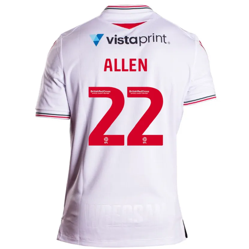 Danxen Niño Camiseta Keren Allen #22 Blanco 2ª Equipación 2023/24 La Camisa