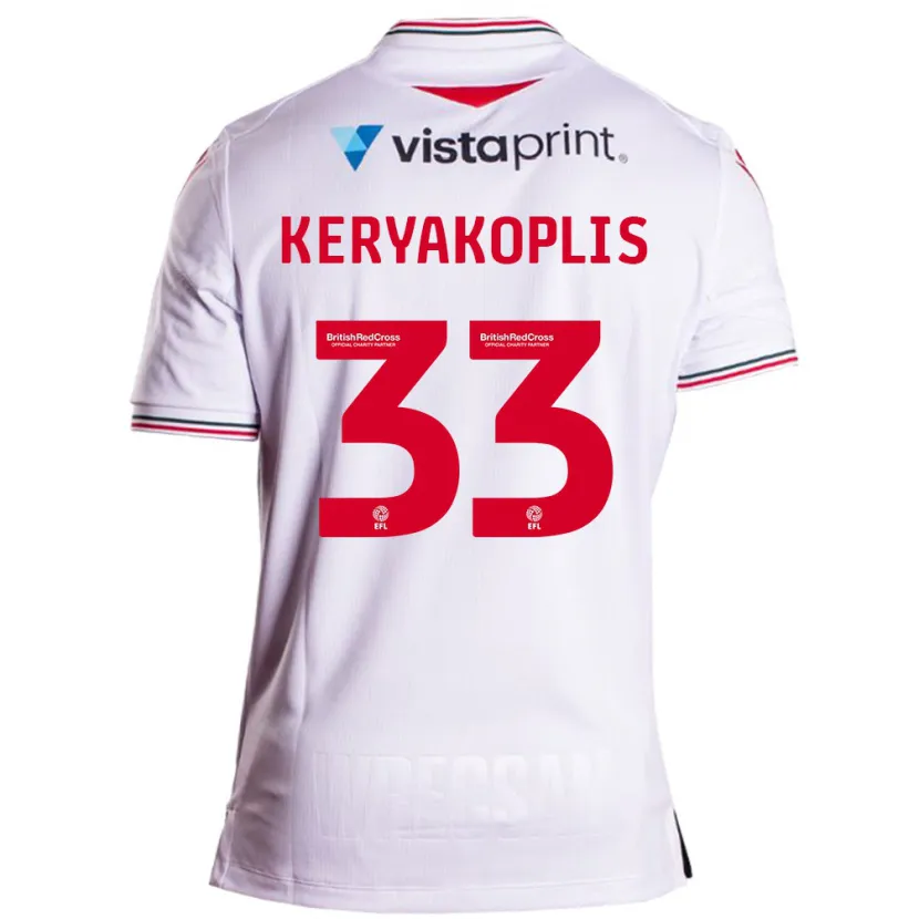 Danxen Niño Camiseta Hannah Keryakoplis #33 Blanco 2ª Equipación 2023/24 La Camisa