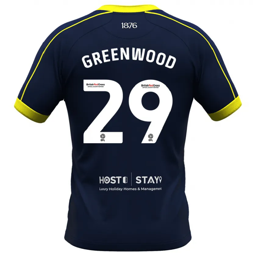 Danxen Niño Camiseta Sam Greenwood #29 Armada 2ª Equipación 2023/24 La Camisa