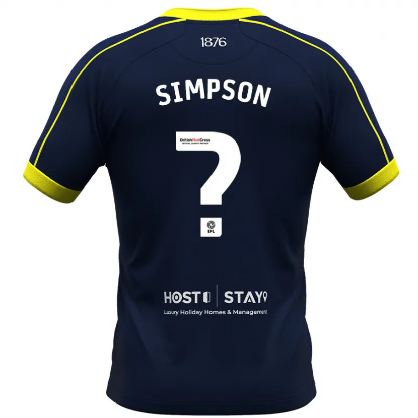 Danxen Niño Camiseta Cameron Simpson #0 Armada 2ª Equipación 2023/24 La Camisa