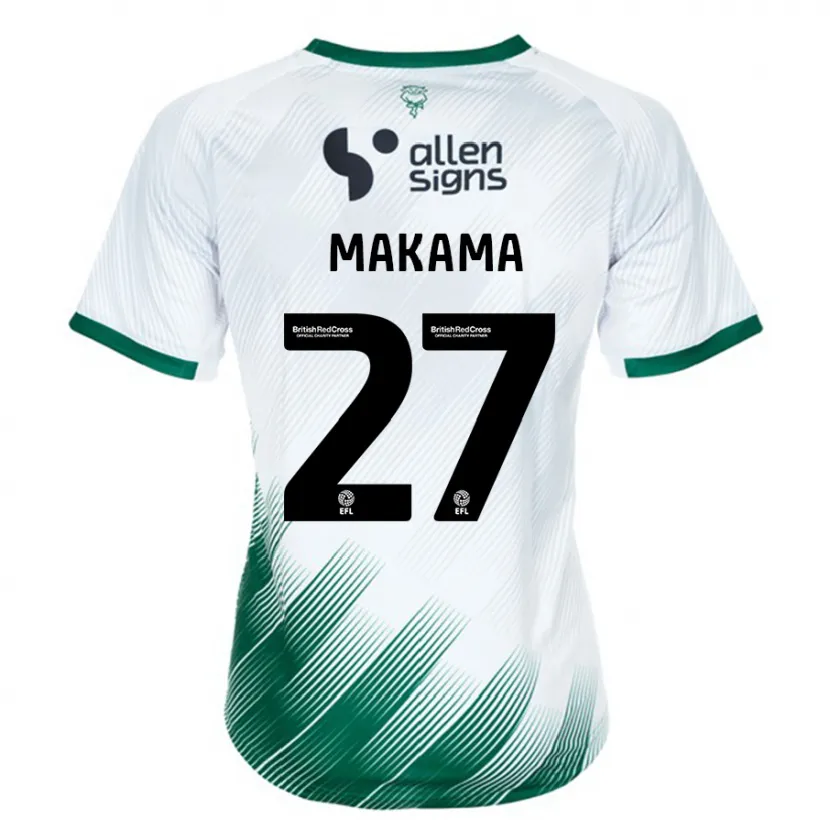 Danxen Niño Camiseta Jovon Makama #27 Blanco 2ª Equipación 2023/24 La Camisa