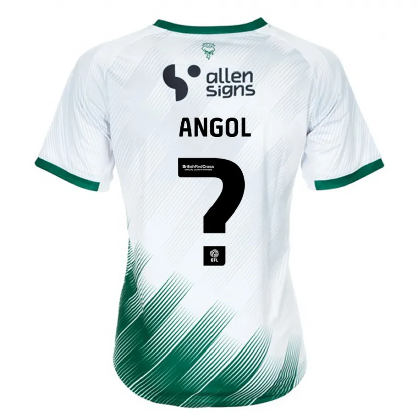 Danxen Niño Camiseta Mekhi Angol #0 Blanco 2ª Equipación 2023/24 La Camisa