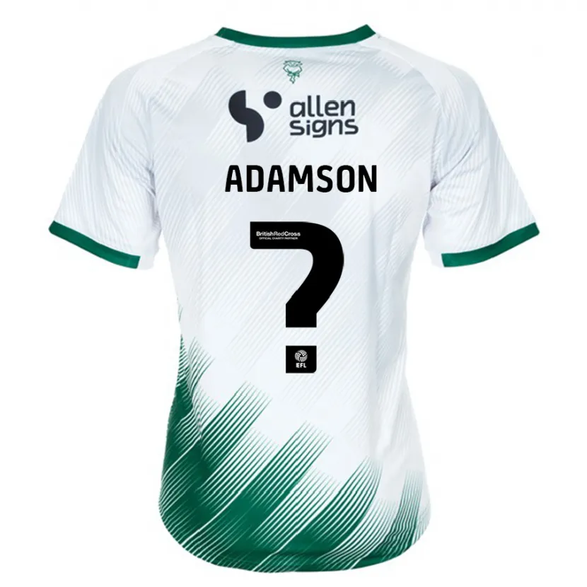 Danxen Niño Camiseta Bailey Adamson #0 Blanco 2ª Equipación 2023/24 La Camisa