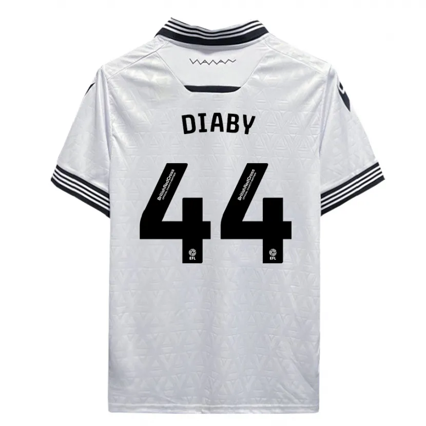 Danxen Niño Camiseta Momo Diaby #44 Blanco 2ª Equipación 2023/24 La Camisa