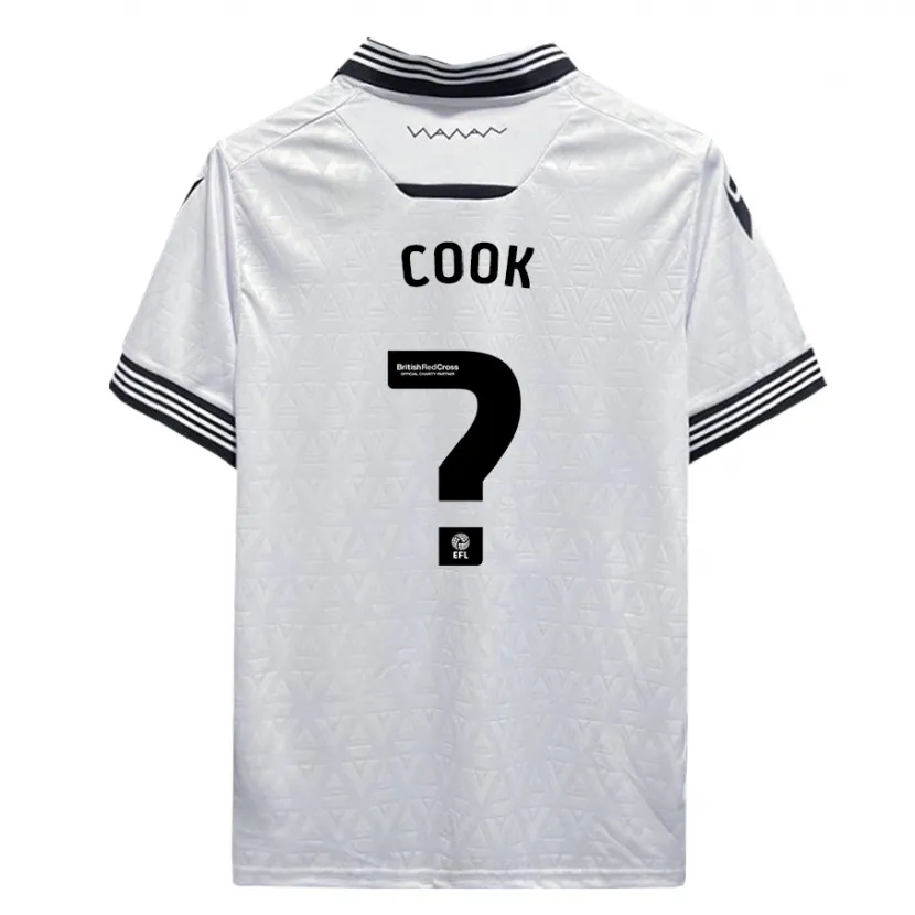 Danxen Niño Camiseta Luke Cook #0 Blanco 2ª Equipación 2023/24 La Camisa