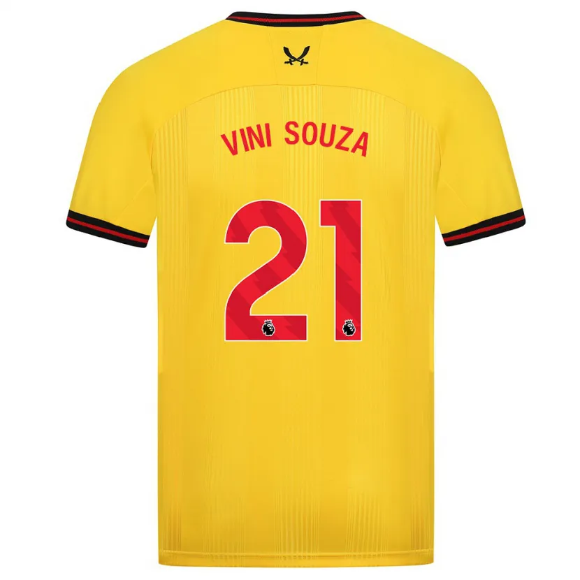 Danxen Niño Camiseta Vini Souza #21 Amarillo 2ª Equipación 2023/24 La Camisa