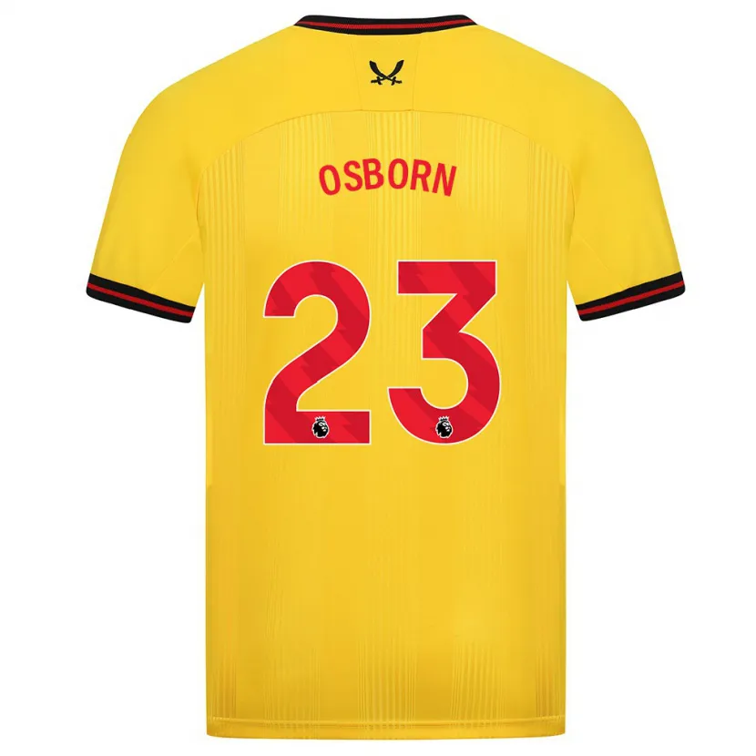 Danxen Niño Camiseta Ben Osborn #23 Amarillo 2ª Equipación 2023/24 La Camisa