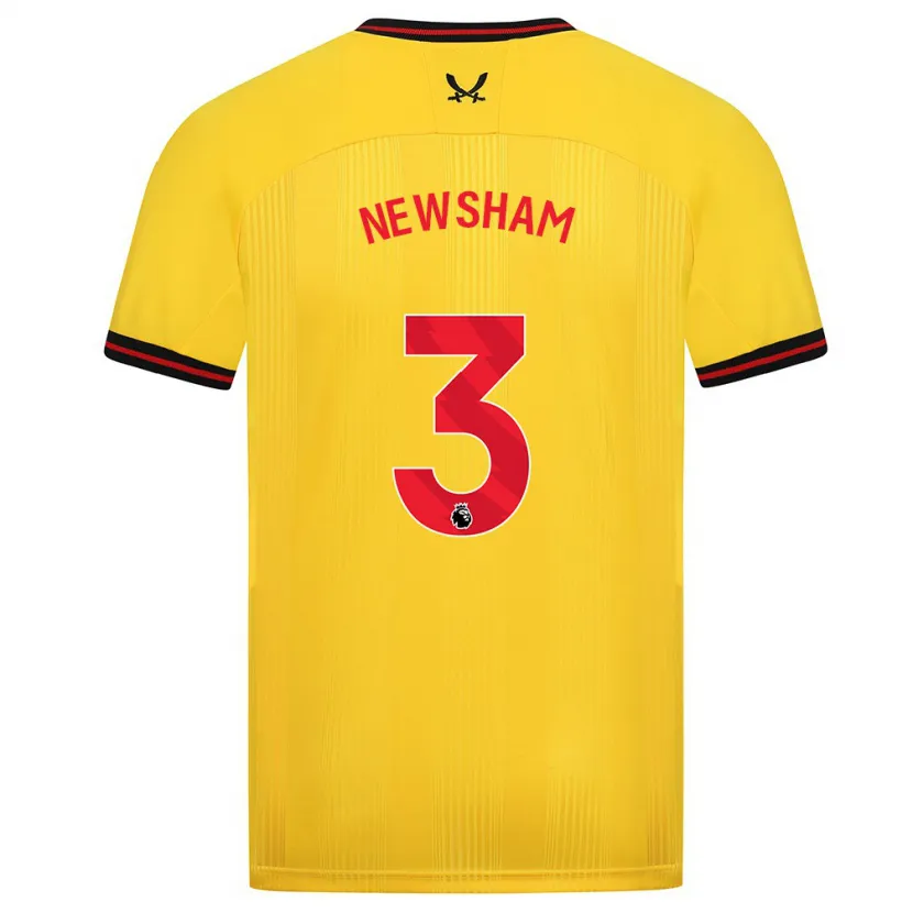 Danxen Niño Camiseta Charlotte Newsham #3 Amarillo 2ª Equipación 2023/24 La Camisa