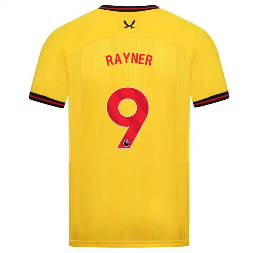 Danxen Niño Camiseta Rebecca Rayner #9 Amarillo 2ª Equipación 2023/24 La Camisa