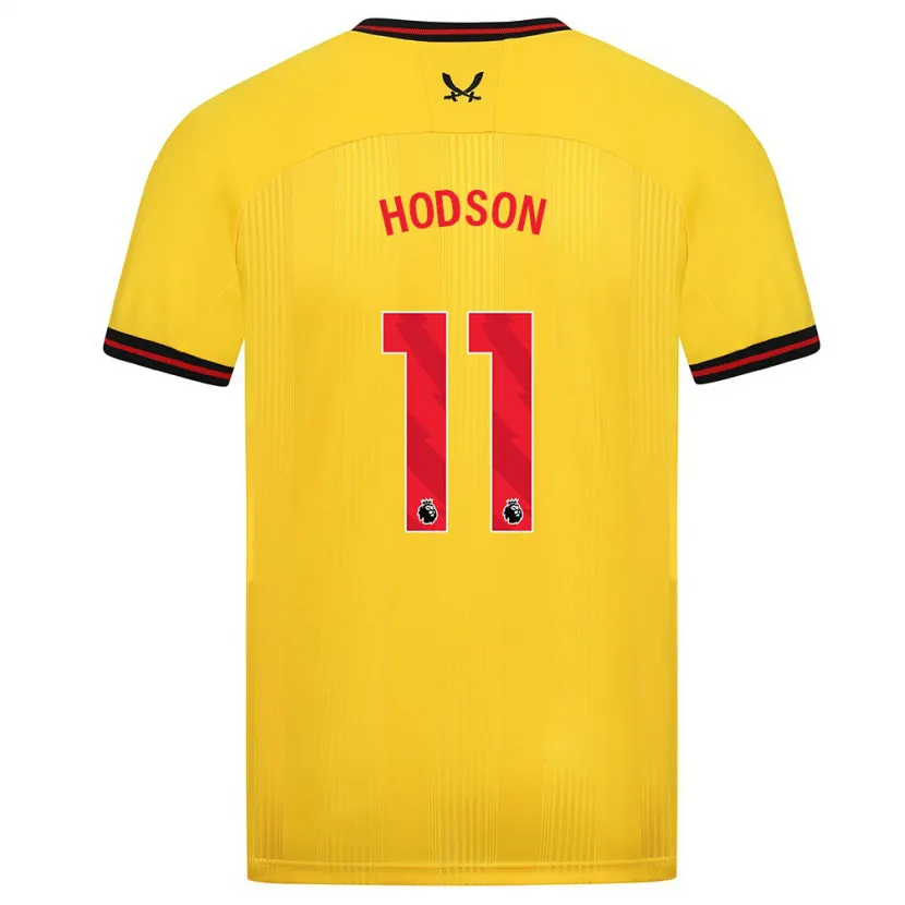 Danxen Niño Camiseta Ashley Hodson #11 Amarillo 2ª Equipación 2023/24 La Camisa