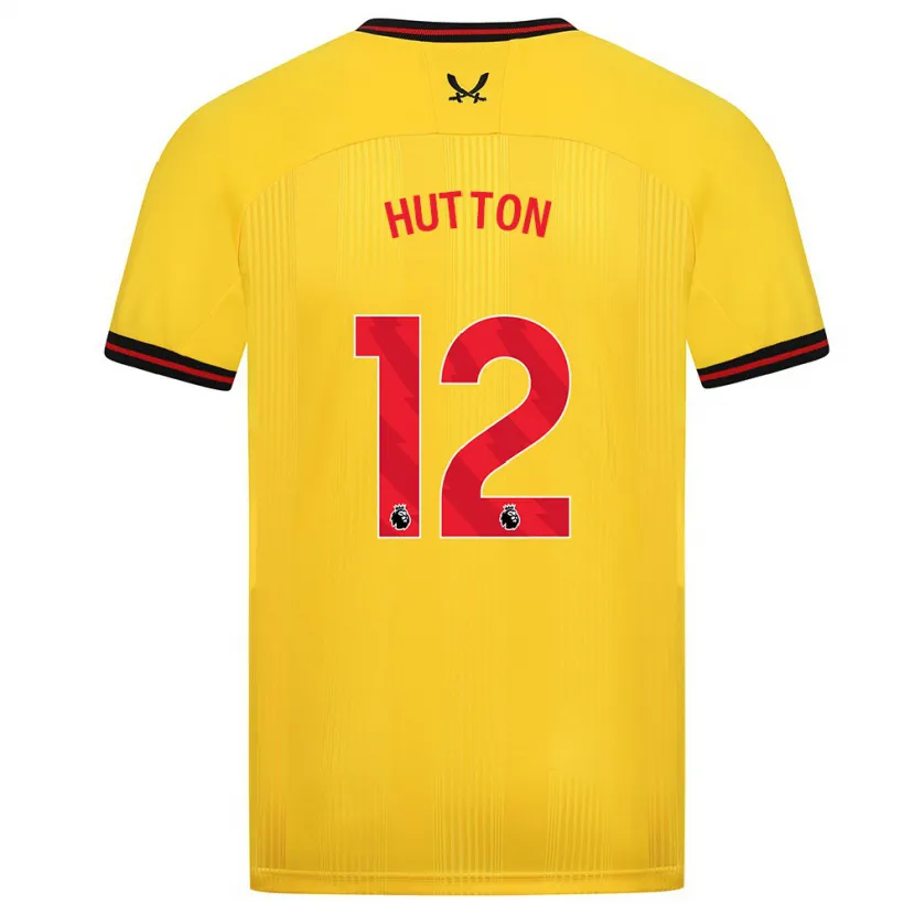 Danxen Niño Camiseta Jodie Hutton #12 Amarillo 2ª Equipación 2023/24 La Camisa